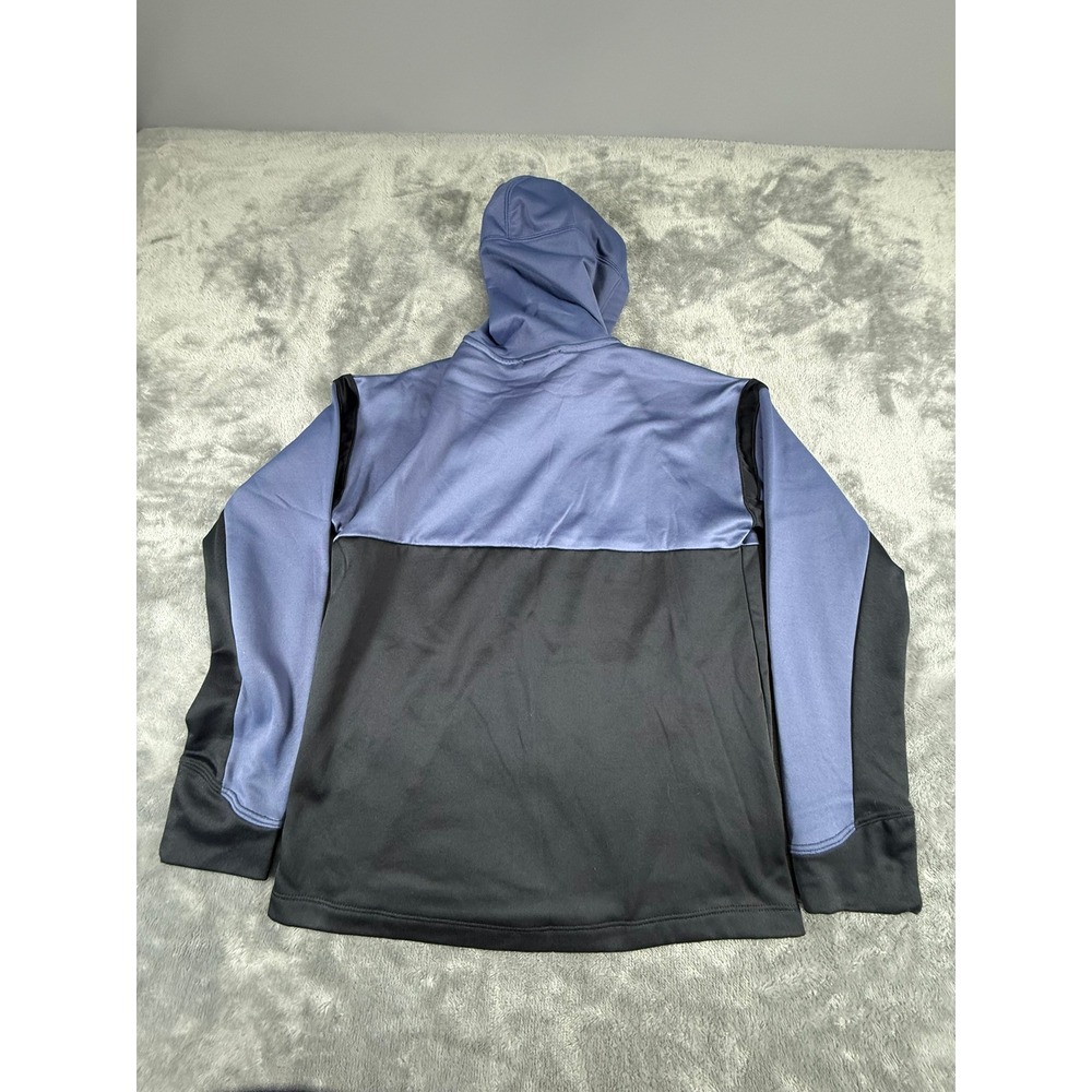 Nike Dri Fit Boys Hoodie Pullover Blue Neon Green Athletic Gym Sportswear Size L - Picture 3 of 6